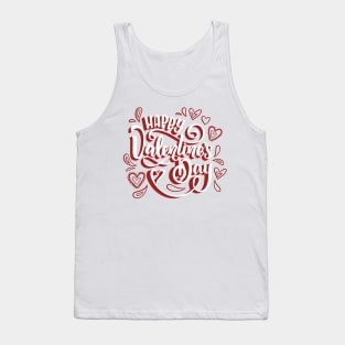 Happy Valentine's day love cute romance couple gift Tank Top